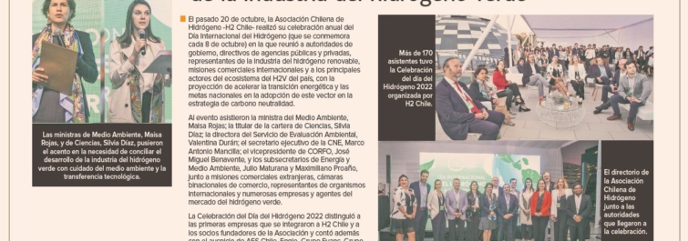 H2 Chile reunió a principales actores de la industria del hidrógeno verde - Grupo Evans